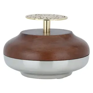 Nouveauté : Pot à dattes et fruits secs blanc Royals en acier inoxydable écologique, surface brillante, couvercle en bois, capacité 350ml/550ml - Product Image 4