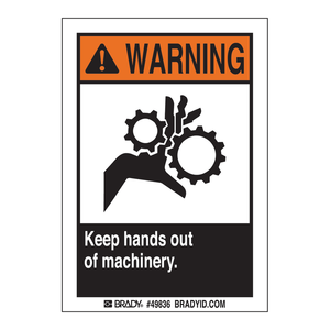 Etiquetas de Advertencia Brady para Seguridad en Equipos Industriales, Plástico Brillante Resistente, Autoadhesivas, Núcleo de 25 mm - Product Image 3