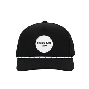 Casquettes de baseball 5 panneaux avec logo personnalisé en silicone, visière incurvée, corde, imperméables, pour hommes et femmes. - Product Image 3