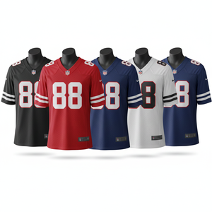 Maillots de football américain pour hommes, imprimés par sublimation, respirants, en tissu Spandex/Coton/Fibre de bambou, poids du tissu 350g, Chicago Football - Product Image 5