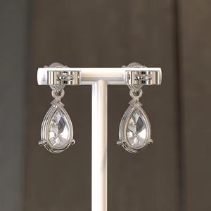 Pendientes de Lujo de Oro de 14K con Diamantes en Forma de Pera, Certificados por IGI, Cultivados en Laboratorio, Claridad VS1, 0.50CT, Diseño de Gota de Agua, Joyería Fina Elegante - Product Image 2