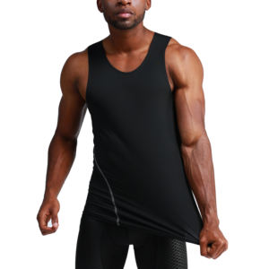 Camisetas de Compresión Transpirables para Hombre, de Alta Calidad, Personalizadas, OEM, Lisas, Casuales, para Entrenamiento, Gimnasio, Verano - Product Image 4