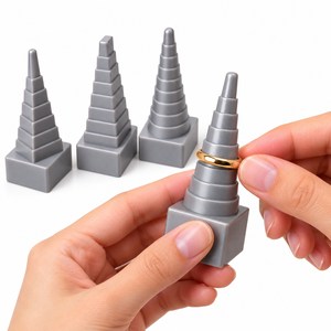 4X Multi-Mandrel-Ringgrößenmesser mit vier konischen Mandrels für die Schmuckherstellung, Ringgrößenbestimmung, Formgebung und Reparatur ZetomedPro - Product Image 3