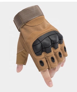 Gants tactiques d'été en cuir demi-doigts Lawd Sports avec paume antidérapante et fermeture auto-agrippante unisexe pour le cyclisme - Product Image 4
