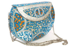 กระเป๋าคลัทช์โลหะโมเสกสุดหรูสำหรับผู้หญิงกระเป๋าถือแฟนซีมีของอินเดียโดยหัตถกรรม tayyab - Product Image 4