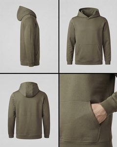 เสื้อฮู้ดผู้ชายผ้าฝ้ายฟลีซ สตรีทแวร์ลำลอง สั่งทำได้ตามแบบ OEM ODM ขายส่ง MOQ ต่ำ - Product Image 4