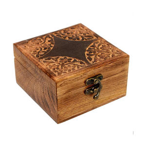 Budget Friendly Wooden Keepsake Box for Jewelry <b>Memories</b> <b>Gifts</b> Small Treasures Elegant Vintage Carved Decoration Aaliyan Impex - Product Image 5