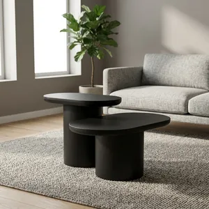 Handmade <b>Rustic</b> Round Wooden <b>Side</b> <b>Table</b> Antique Style Living Room Furniture - Product Image 5