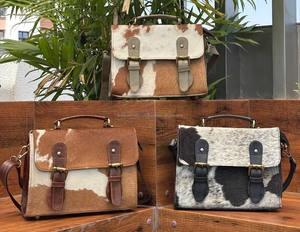 Nouveau populaire usine personnaliser de haute qualité femmes à la mode peau de vache sac à bandoulière en cuir véritable sac de messager une épaule sac à main - Product Image 4