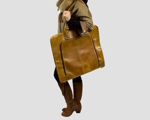 Handmade Full-Grain Leather Flight <b>Garment</b> <b>Bag</b> Suit Carrier Heavy-Duty Zipper Casual Simple Business <b>Travel</b> Luggage - Product Image 2
