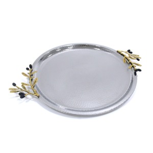 Plateau de service pour chocolat en acier inoxydable doré, écologique, durable, luxueux, au design moderne pour les desserts - Product Image 5
