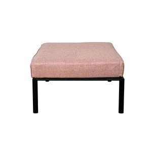 Pouf Patio rosa e nero con eleganti gambe in metallo tubo per mobili da esterno - Product Image 2