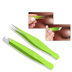 Pince à épiler japonaise en acier inoxydable avec pointe argentée, options de couleur personnalisées pour usage esthétique, élimine les poils indésirables du visage - Product Image 1
