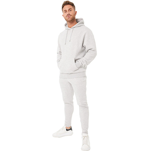 <b>Mens</b> High Quality Hooded Solid Printed 100% Cotton Tracksuit Breathable Zipper Design Running Training Winter Season - Product Image 4
