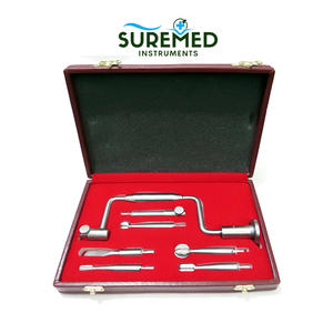 Ensemble de forets crâniens Hudson de haute qualité en acier inoxydable, instruments chirurgicaux manuels pour la neurochirurgie - Product Image 6