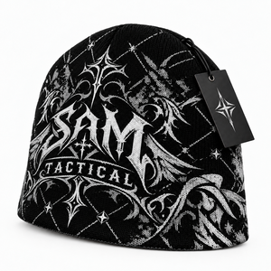 หมวกบีนนี่ SAM TACTICAL สีดำ ปักลาย สไตล์สตรีท ยูนิเซ็กส์ สำหรับฤดูหนาว ขนาด 56-58 ซม. สำหรับกิจกรรมกลางแจ้ง ผู้ใหญ่ ราคาขายส่ง OEM ราคาถูก - Product Image 5