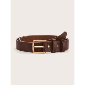 Achetez en ligne des ceintures en cuir avec boucle dorée de luxe, longueur personnalisée, impression de logo, ceintures formelles pour hommes écologiques, fabriquées en Inde - Product Image 1