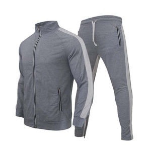 Ensemble de survêtement unisexe imprimé avec logo personnalisé, veste et pantalon de jogging deux pièces, couleur unie, 100 % coton, faible MOQ, pour homme, hiver - Product Image 3