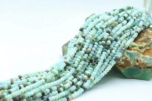 Cuentas facetadas de ópalo peruano sombreado en forma de rondel de 4 mm, hilo de 13 pulgadas para la fabricación de joyería a precio mayorista. - Product Image 4