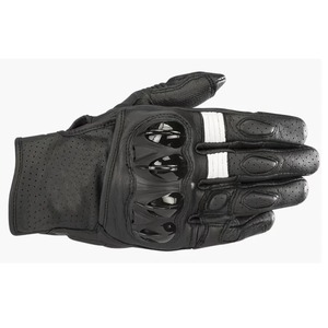Gants de course en cuir à doigts entiers, noirs, respirants, avec fermeture auto-agrippante, pour la conduite, unisexe - Product Image 3
