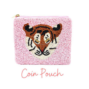 Handmade Beaded Embroidery Tiger Coin Purse Seed Beads Zipper <b>Wallet</b> Custom Gift Designer Fashion Luxury Compact Unisex - Product Image 5