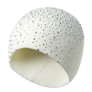 Gorro Unisex con Pedrería, Color Sólido, Tejido, Estilo Casual para Adultos, Circunferencia de Cabeza 56-58CM - Product Image 4
