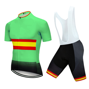 Jersey de Ciclismo Unisex 2026 de Manga Corta, Pantalones Cortos de Ciclismo MTB Transpirables, 100% Algodón Orgánico, Logotipo Personalizado, Uniforme de Ciclismo Equipo España - Product Image 5