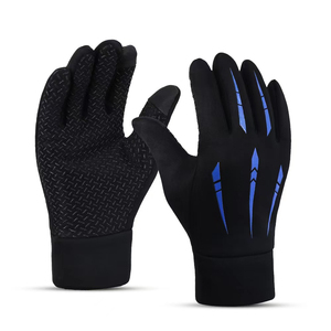 RAHRAJ ENTERPRISES Black Leather Plain Motorbike <b>Gloves</b> Wrist-Length Breathable <b>Touchscreen</b> Eco-Friendly Thermal Four Cycling - Product Image 3