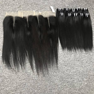 Vente en Gros Double Dessiner Os Droite Extensions de Cheveux Humains Fermeture Hd Dentelle Fermeture Perruque Nœuds Suisse Dentelle Fermeture Perruques Vendeurs - Product Image 3