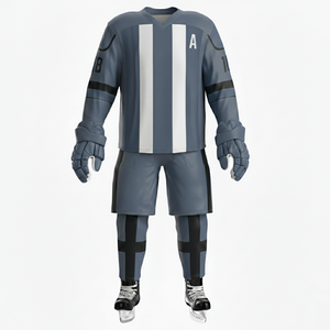 Jersey de Hockey sobre Hielo Transpirable de Alta Calidad, 100% Poliéster, Personalizable con Nombre de Equipo, Unisex - Product Image 3