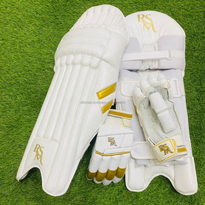 <b>Cricket</b> Leg Guards <b>White</b> PU Padded Buckle Closure Sports Protective Gear for Match Training - Product Image 5