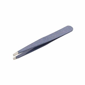 Pinzas para Cejas de Acero Inoxidable Azul con Punta Inclinada, Ligeras, Duraderas, Herramienta de Belleza Personalizada - Product Image 5