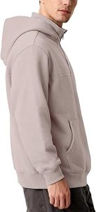 Sweat à capuche oversize pour homme 400 g/m² avec fermeture éclair quart de tour, respirant, en molleton de coton et polyester épais, personnalisable avec logo, pour l'hiver - Product Image 2