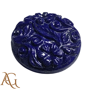 Lapislázuli natural tallado en intaglio, piedra preciosa suelta, precio de fabricante al por mayor para la fabricación de joyas, calibrado. - Product Image 2