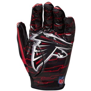 Gants de football des Falcons d'Atlanta, à doigts complets, imprimés numériquement, fermeture à boucle, en cuir véritable, protection UV, équipement sportif unisexe - Product Image 2