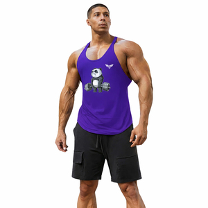 Camiseta sin mangas de malla para hombre, estilo stringer, transparente, para gimnasio, culturismo, entrenamiento, fitness, top muscular, venta al por mayor. - Product Image 2