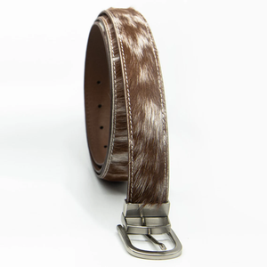 Ceintures en cuir de vache véritable HAIRON de longueur personnalisée, style mode et décontracté avec boucles en alliage de zinc et logo personnalisé - Product Image 4