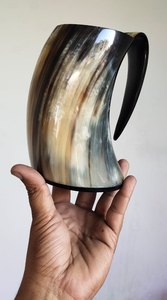 Taza de Bebida Decorativa Hecha a Mano con Diseño Europeo de Cuerno Natural, Ecológica, para Bar, Restaurante, Regalo - Product Image 3