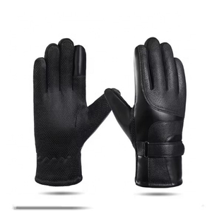 Guantes de Motocicleta de Invierno de Cuero con Pantalla Táctil, Protección UV, Impermeables, Anticolisión, para Carreras - Product Image 3