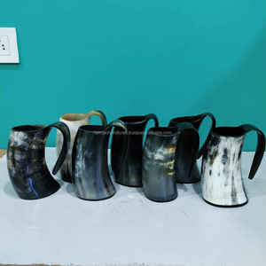 Taza de Cuerno Vikinga Hecha a Mano de Primera Calidad, Taza de Bebida de Cuerno de Buey Natural para Coleccionistas, Decoración Medieval a Precio Económico - Product Image 3