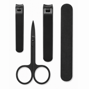 Stainless Steel Toe Nail Grooming Kit with Clippers Scissors <b>File</b> Tweezers Portable Travel <b>Case</b> Wide Jaw Opening Durable - Product Image 2