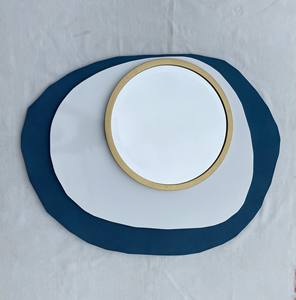 Grandes soldes Miroirs muraux en fausse résine de galuchat avec cadre moderne, élégant et luxueux pour salle de bain - Product Image 3