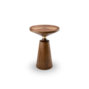 Mesa de Centro de Madera Estilo Moderno de Mediados de Siglo con Base Cónica, Hecha a Mano, Decoración para Sala de Estar, Mueble Auxiliar en Oferta - Product Image 1