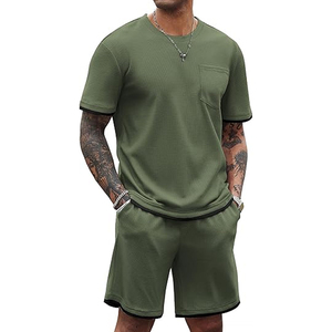 Conjunto de Ropa Urbana para Hombre, Fabricante de Pantalones Cortos Cargo de Algodón y Camisetas, Suministro al por Mayor OEM ODM - Product Image 1