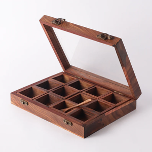 Boîte à épices en bois, conteneur de cuisine, boîte à épices en bois, conception personnalisée d'usine, emballage cadeau en bois massif, boîte à épices - Product Image 6