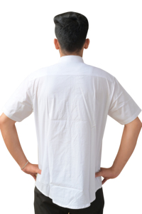 Camisa de Vestir Casual y Formal para Hombre, 100% Algodón, Tejido Twill Transpirable, Estampado Primaveral, Cuello Mao, Botón Único, ODM - Product Image 4