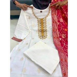 Pure Kanjivaram <b>Silks</b> <b>kurta</b> With Embroidery Coding Give Elegant Look For Women Buy Direct From Indian Supplier - Product Image 4