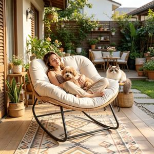 Sedia a dondolo da giardino per comode sedute all'aperto - Product Image 5