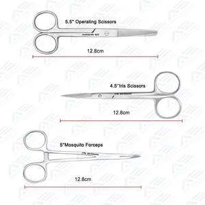 Kit complet d'instruments médicaux éducatifs pour étudiants, modèle en acier inoxydable, outil de pratique de la suture, formation chirurgicale - Product Image 6