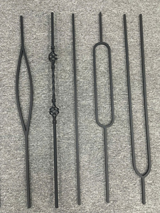 Balaustre de escalera de hierro forjado negro satinado con doble cesta, fabricado con hierro resistente para una durabilidad prolongada y fiable. - Product Image 4